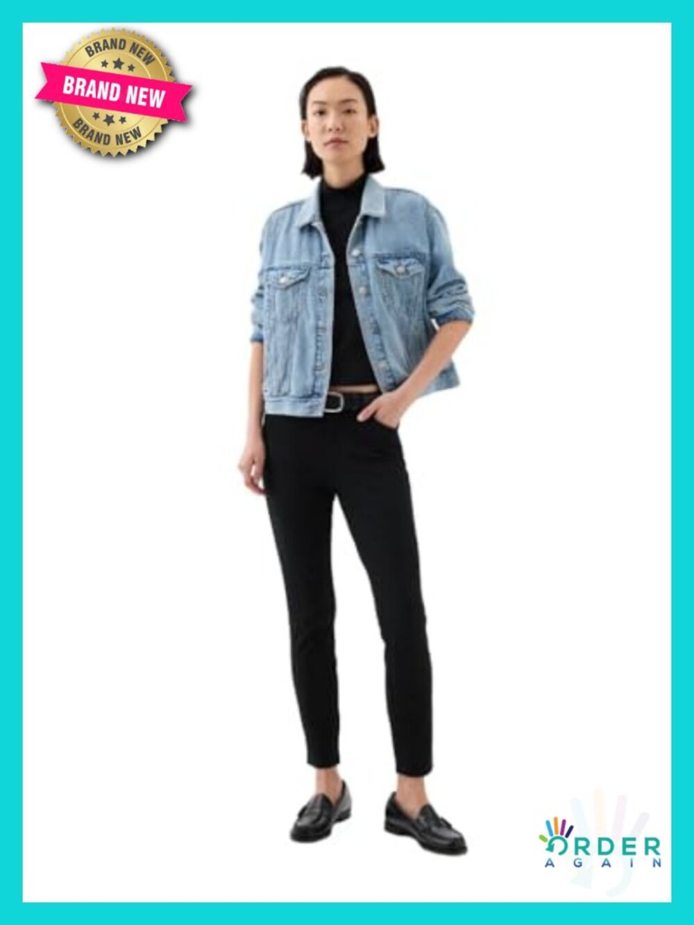Bi-Stretch Skinny Ankle Pants Mid-Rise Casual Chino